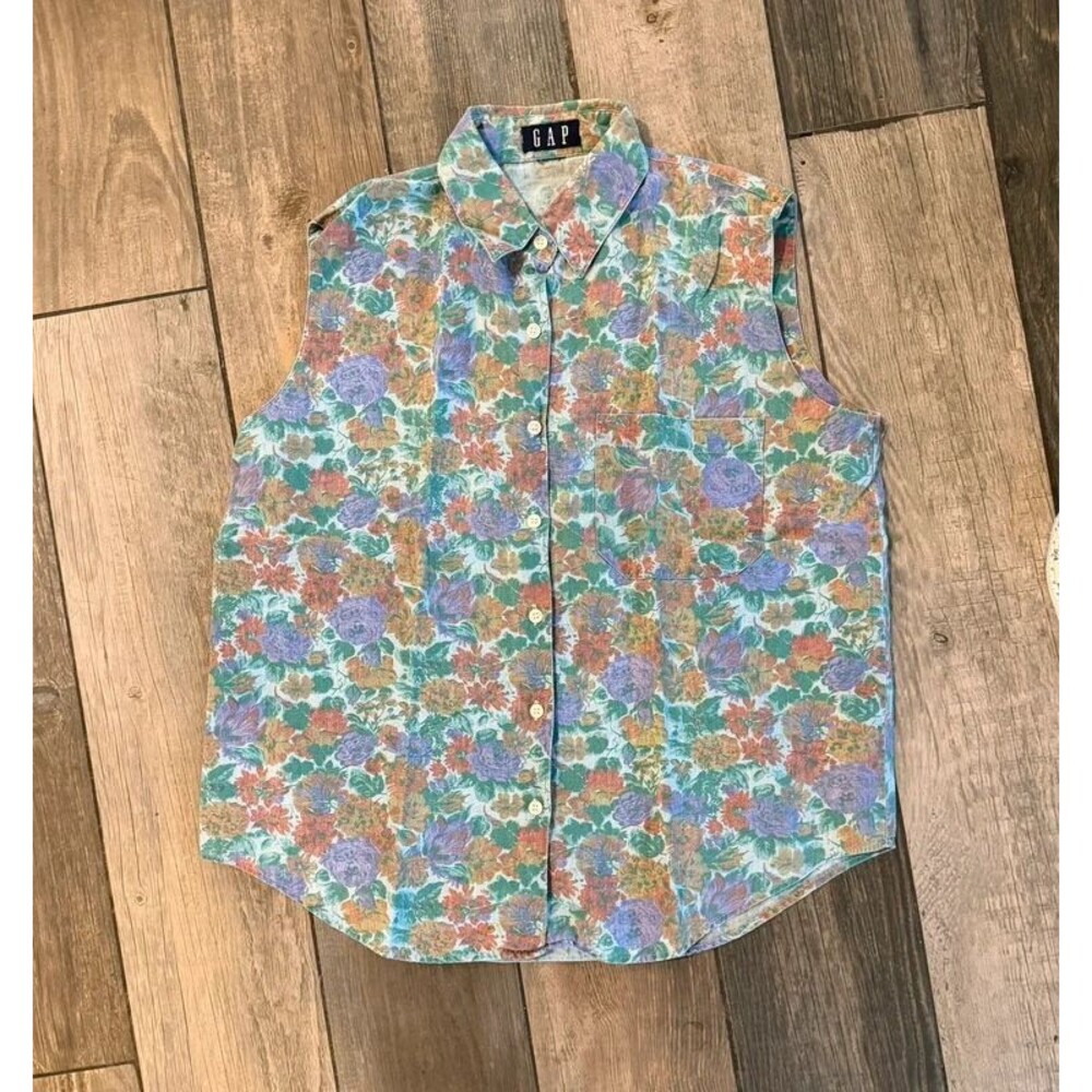 Vintage 90’s Gap Floral Sleeveless Top Size M